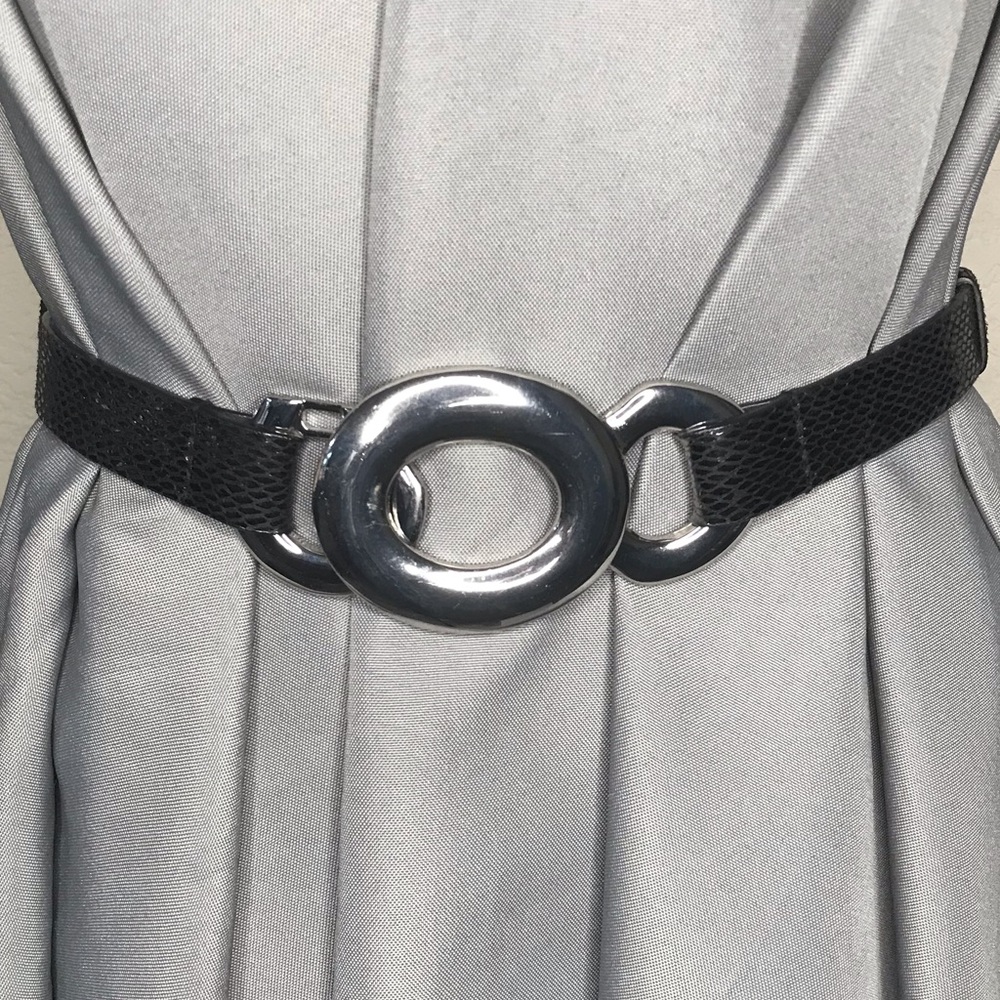 Chico’s Black Snake Print Belt